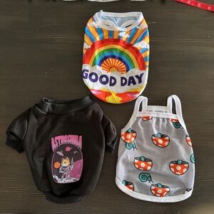 Bundle of 3 New XS Dog Tanks & Sweatshirt Clothing